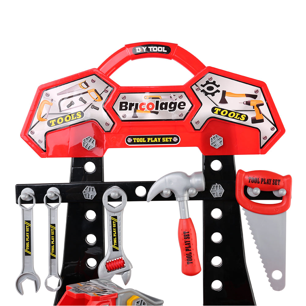 Keezi Kids Workbench Play Set - Red-Baby & Kids > Toys-PEROZ Accessories