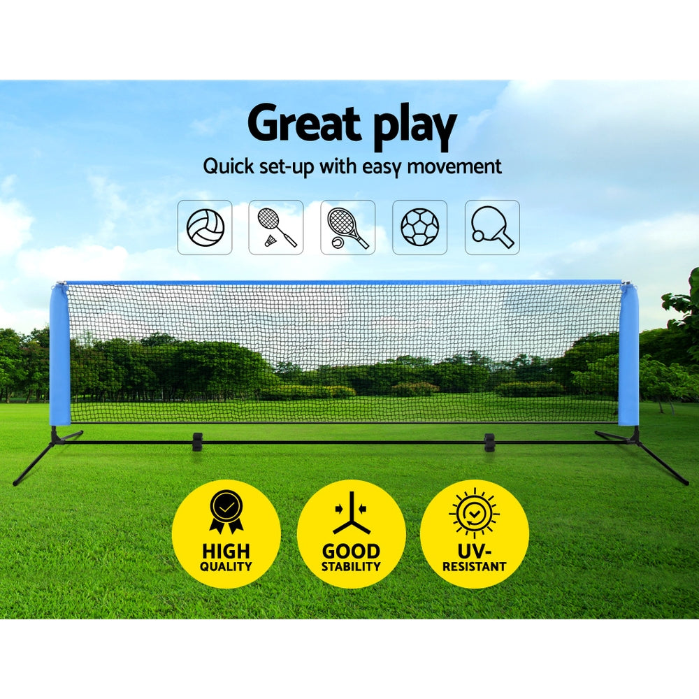 Everfit Portable Sports Net Stand Badminton Volleyball Tennis Soccer 3m 3ft Blue-Sports & Fitness > Fitness Accessories-PEROZ Accessories