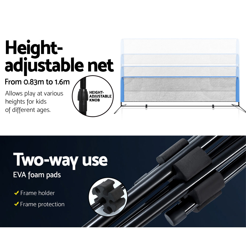 Everfit Portable Sports Net Stand Badminton Volleyball Tennis Soccer 4m 4ft Blue-Sports & Fitness > Fitness Accessories-PEROZ Accessories