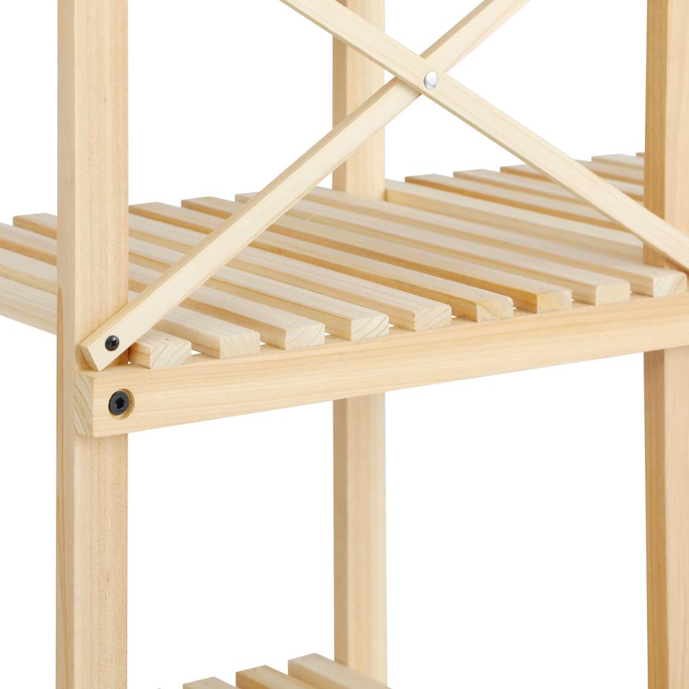 Livsip Bamboo Wood Plant Stand Flower Plants 6 Tiers Corner Display Shelves DIY-Plant Stand-PEROZ Accessories