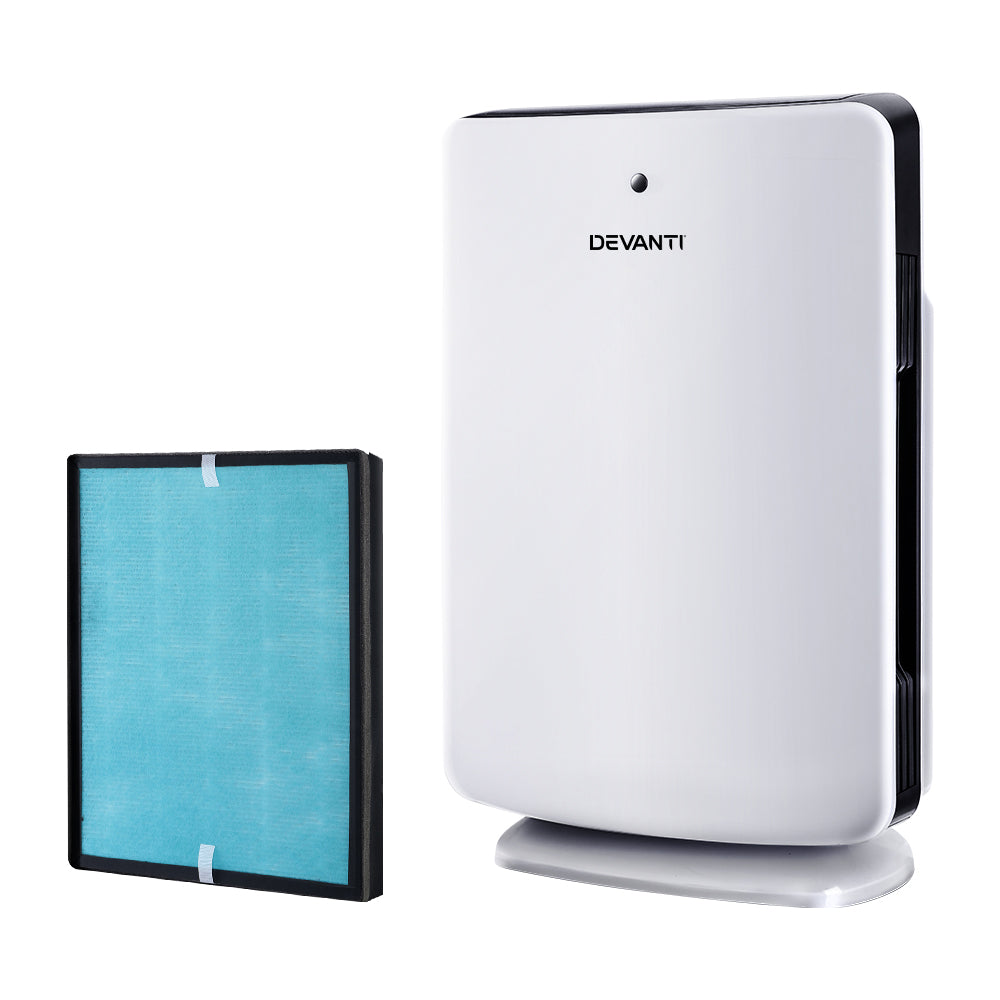 Devanti Air Purifier Freshener Carbon HEPA Filter Home Office Odour Cleaner-Appliances > Aroma Diffusers & Humidifiers-PEROZ Accessories