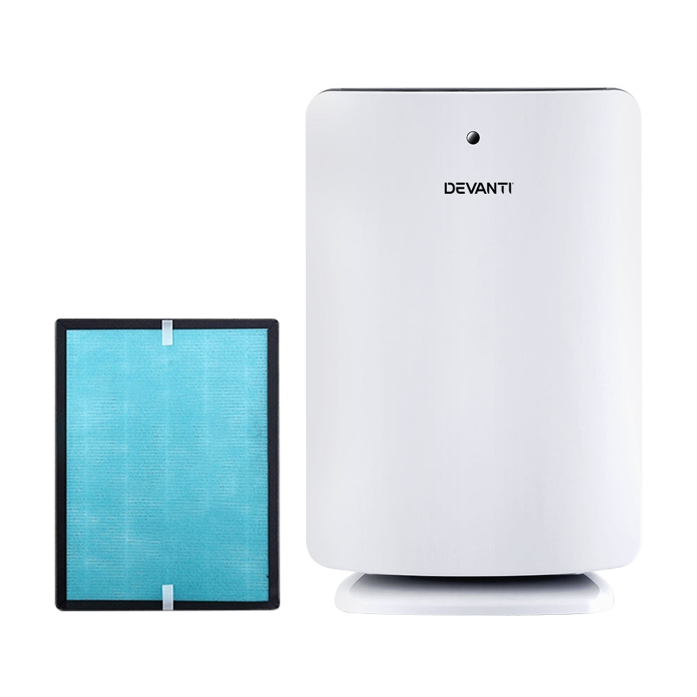 Devanti Air Purifier Freshener Carbon HEPA Filter Home Office Odour Cleaner-Appliances > Aroma Diffusers & Humidifiers-PEROZ Accessories