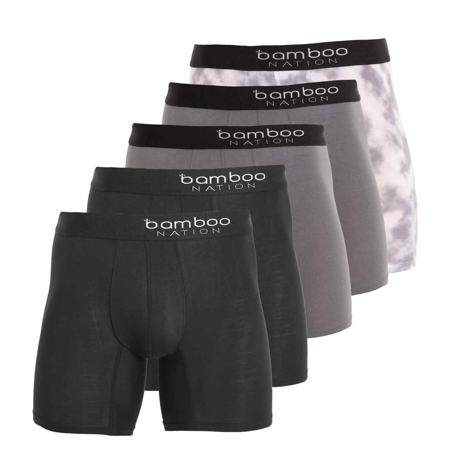 Bamboo Nation Boxer Briefs Mens Bamboo Jocks Underwear Anti Chafe-Underwear-PEROZ Accessories