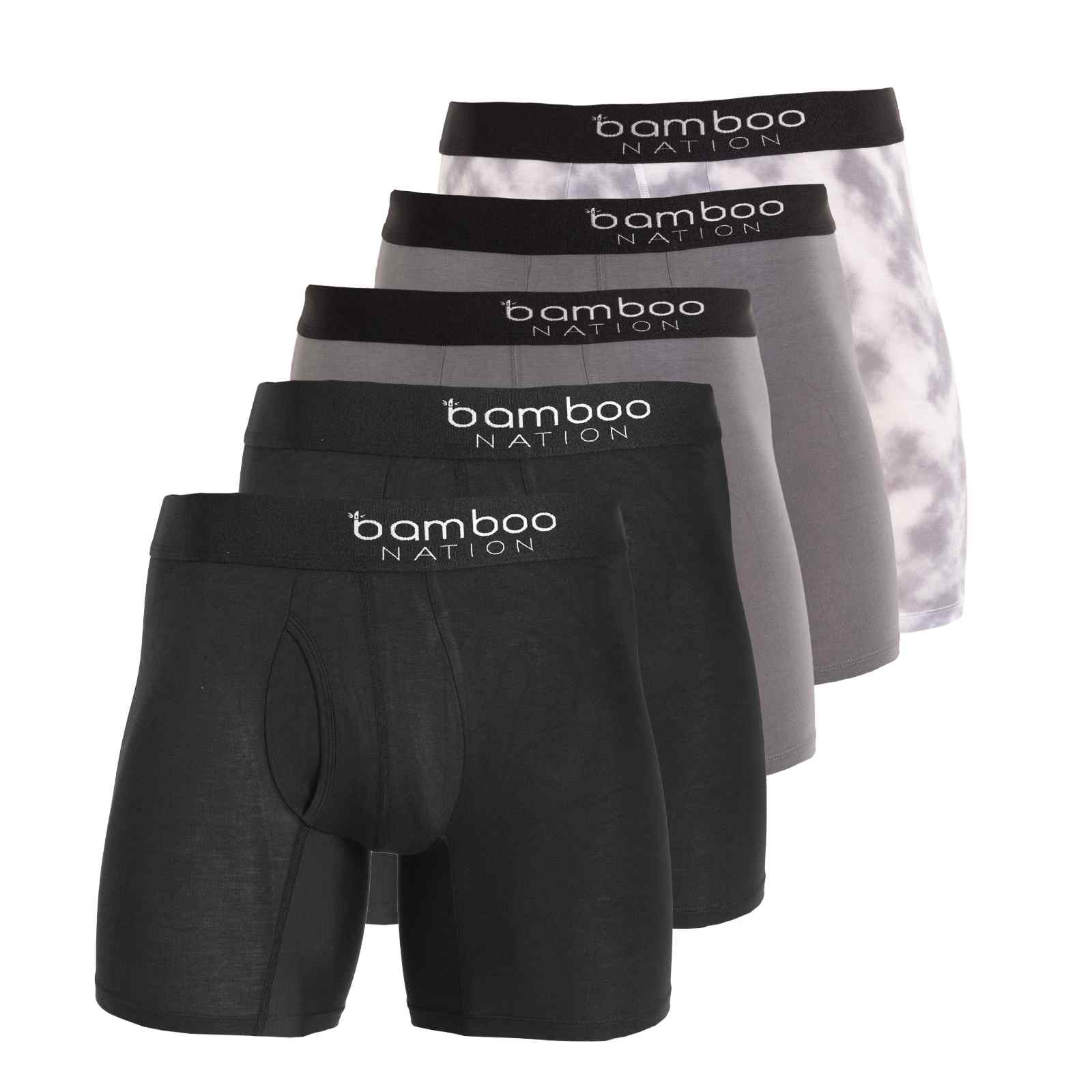 Bamboo Nation Y Front Boxer Briefs Mens Bamboo Jocks Anti Chafe-Underwear-PEROZ Accessories