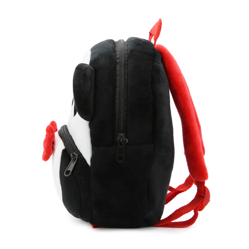 Anykidz 3D Black Panda Kids School Backpack Cute Cartoon Animal Style Children Toddler Plush Bag Perfect Accessories For Boys and Girls-Backpacks-PEROZ Accessories