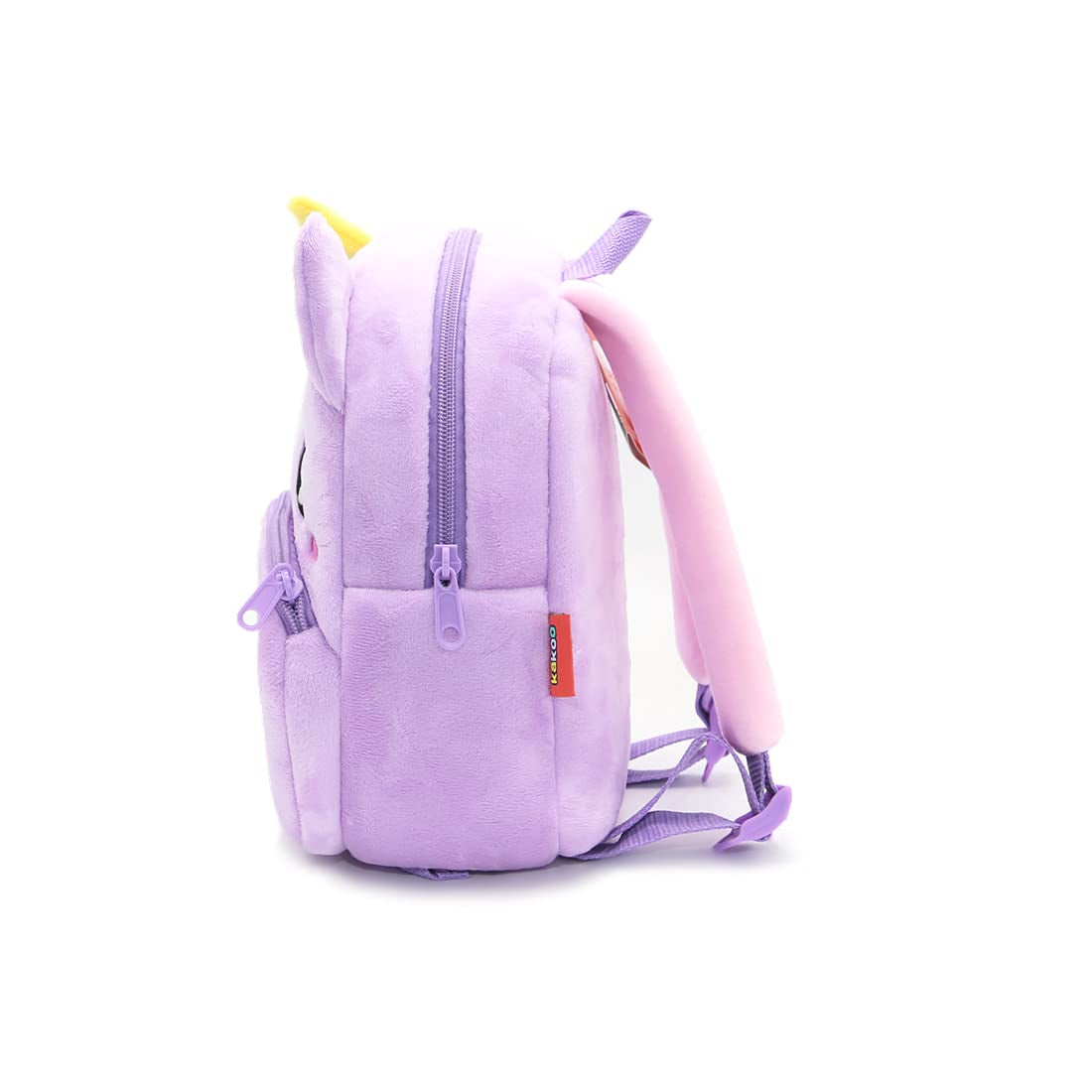 Anykidz 3D Purple Unicorn Kids School Backpack Cute Cartoon Animal Style Children Toddler Plush Bag Perfect Accessories For Boys and Girls-Backpacks-PEROZ Accessories