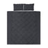Giselle Quilt Cover Set Diamond Pinch Black - King-Home & Garden > Bedding-PEROZ Accessories