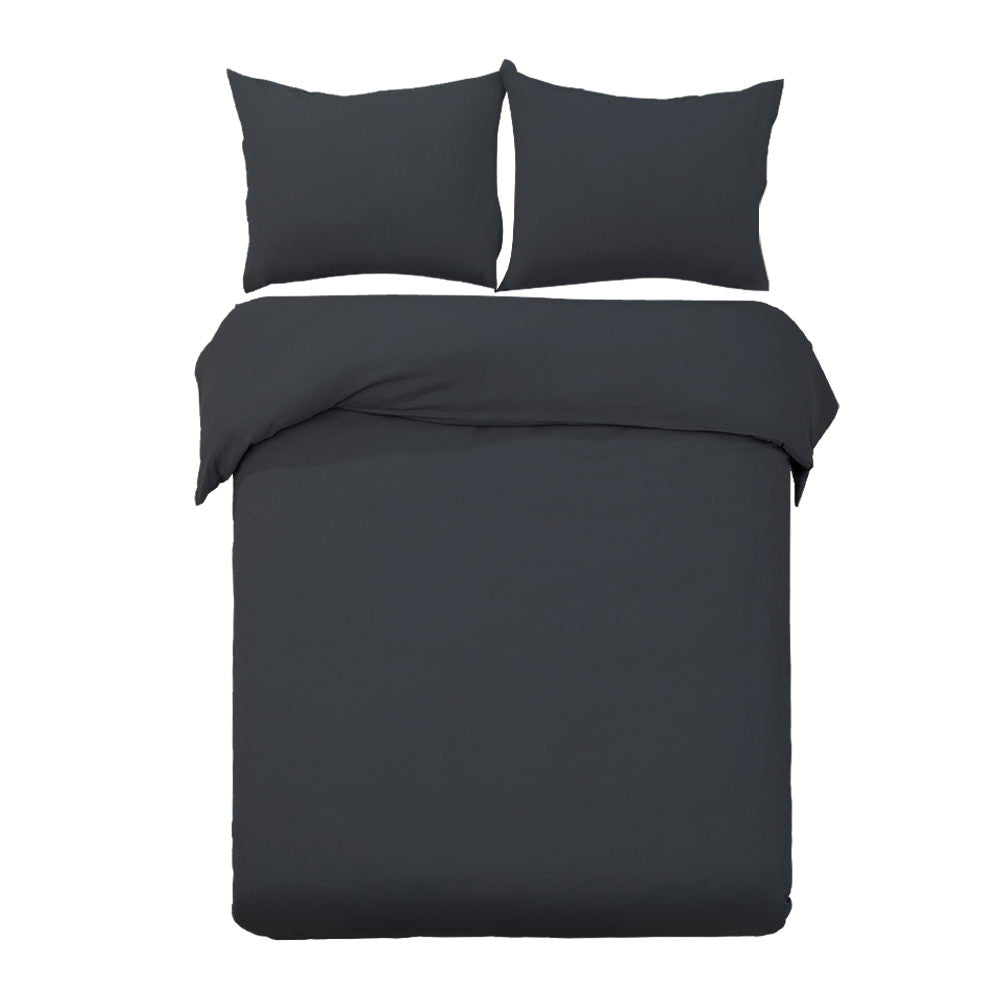 Giselle Quilt Cover Set Classic Black - King-Home &amp; Garden &gt; Bedding-PEROZ Accessories