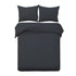 Giselle Quilt Cover Set Classic Black - King-Home & Garden > Bedding-PEROZ Accessories
