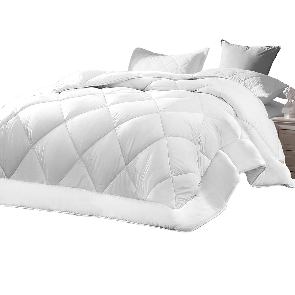 Bedra Microfibre Bamboo Quilt 750GSM Microfiber Duvet Doona Winter Quilts Queen-Microfiber Quilt-PEROZ Accessories