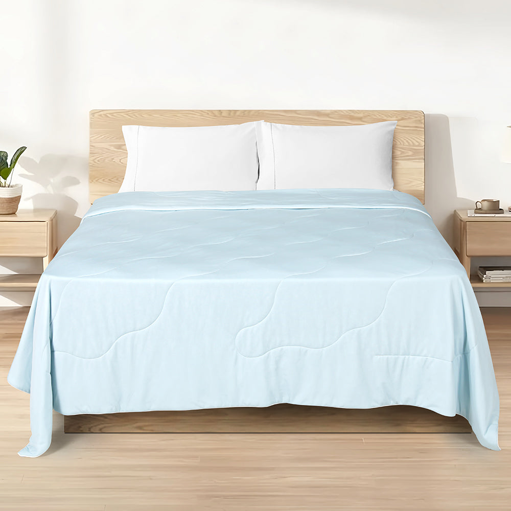 Giselle Cooling Quilt Summer Blanket Comforter Blue Double-Home &amp; Garden &gt; Bedding-PEROZ Accessories