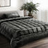 Giselle Bedding Faux Mink Quilt Single Size Charcoal-Quilts-PEROZ Accessories