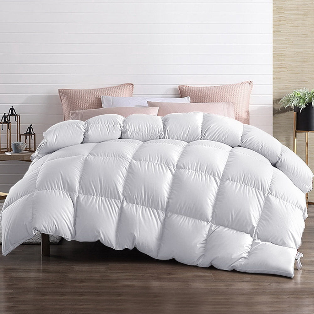Giselle Bedding King Size 700GSM Goose Down Feather Quilt-Home &amp; Garden &gt; Bedding-PEROZ Accessories