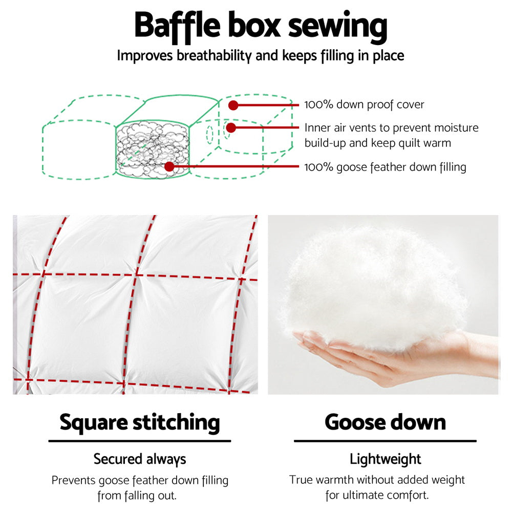 Giselle Bedding Single Size Goose Down Quilt-Home & Garden > Bedding-PEROZ Accessories