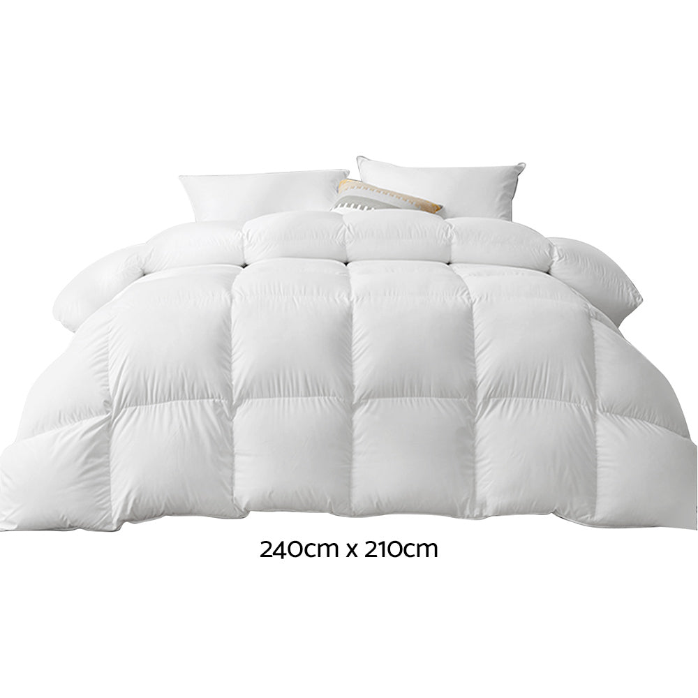 Giselle Bedding King Size 800GSM Goose Down Feather Quilt-Quilts-PEROZ Accessories