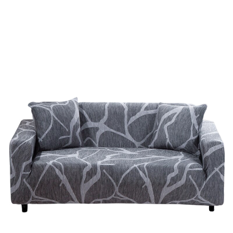 Anyhouz 4 Seater Sofa Cover Dark Gray Style and Protection For Living Room Sofa Chair Elastic Stretchable Slipcover-Slipcovers-PEROZ Accessories