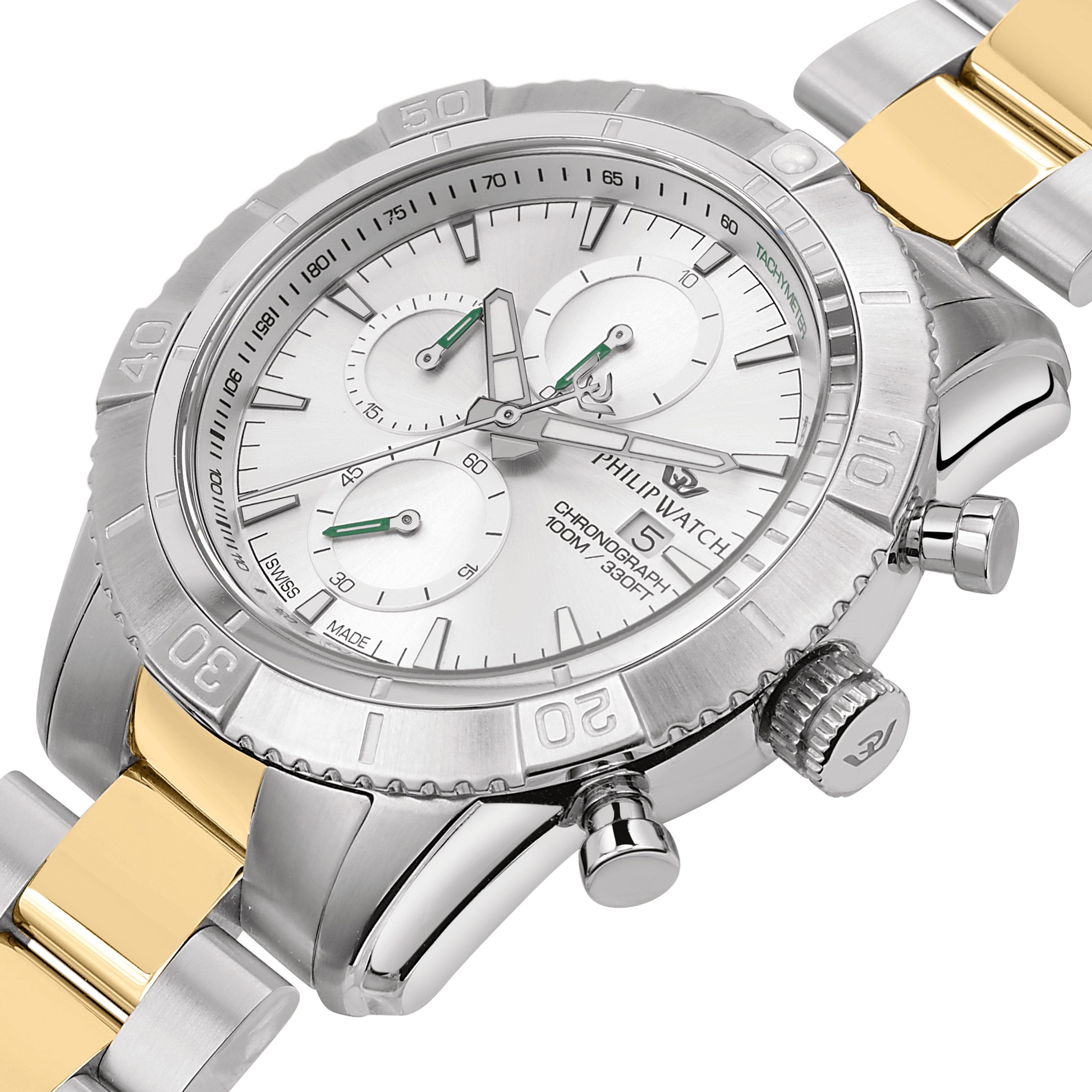 Philip Watch - Champion Two Tone 45mm Chronograph Men&