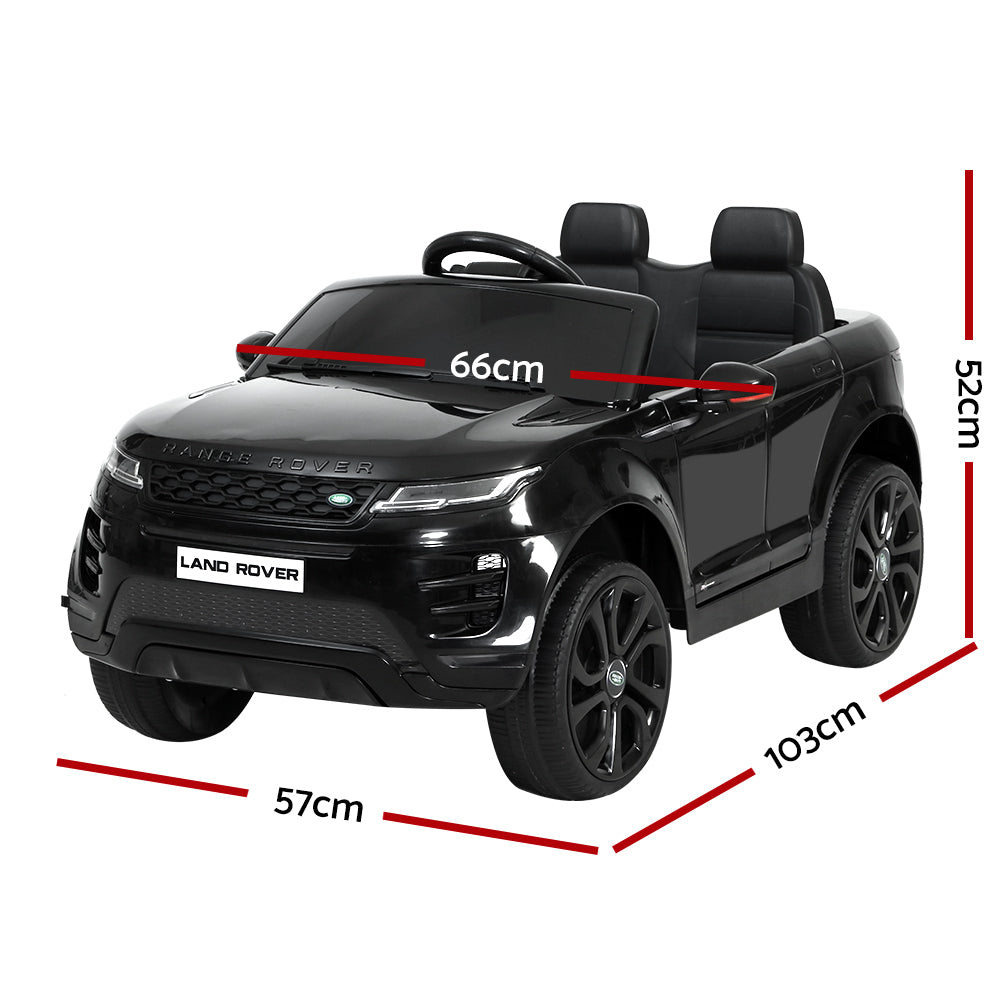 Kids Ride On Car Licensed Land Rover 12V Electric Car Toys Battery Remote Black-Baby & Kids > Ride on Cars, Go-karts & Bikes-PEROZ Accessories