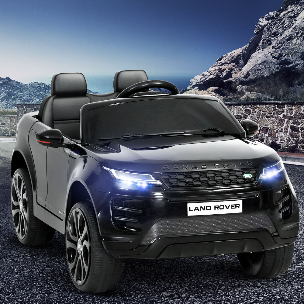 Kids Ride On Car Licensed Land Rover 12V Electric Car Toys Battery Remote Black-Baby & Kids > Ride on Cars, Go-karts & Bikes-PEROZ Accessories