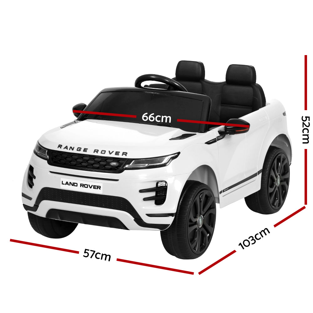 Kids Ride On Car Licensed Land Rover 12V Electric Car Toys Battery Remote White-Baby &amp; Kids &gt; Ride on Cars, Go-karts &amp; Bikes-PEROZ Accessories