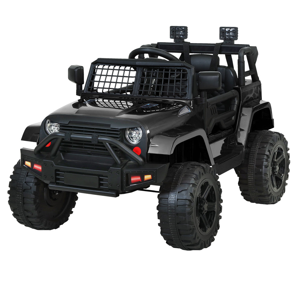 Rigo Kids Ride On Car Electric 12V Car Toys Jeep Battery Remote Control Black-Baby &amp; Kids &gt; Ride on Cars, Go-karts &amp; Bikes-PEROZ Accessories