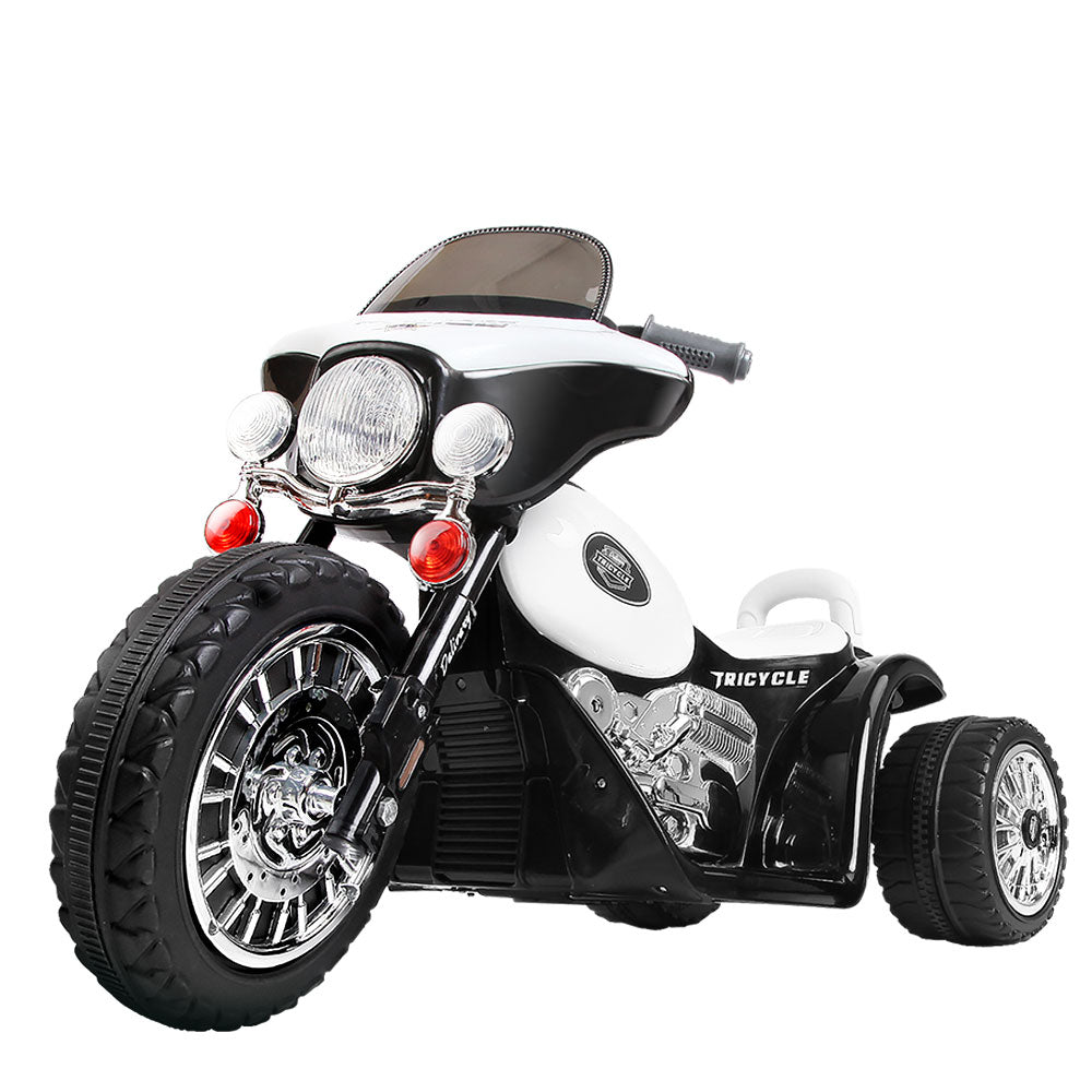 Rigo Kids Ride On Motorbike Motorcycle Toys Black White-Baby &amp; Kids &gt; Ride on Cars, Go-karts &amp; Bikes-PEROZ Accessories