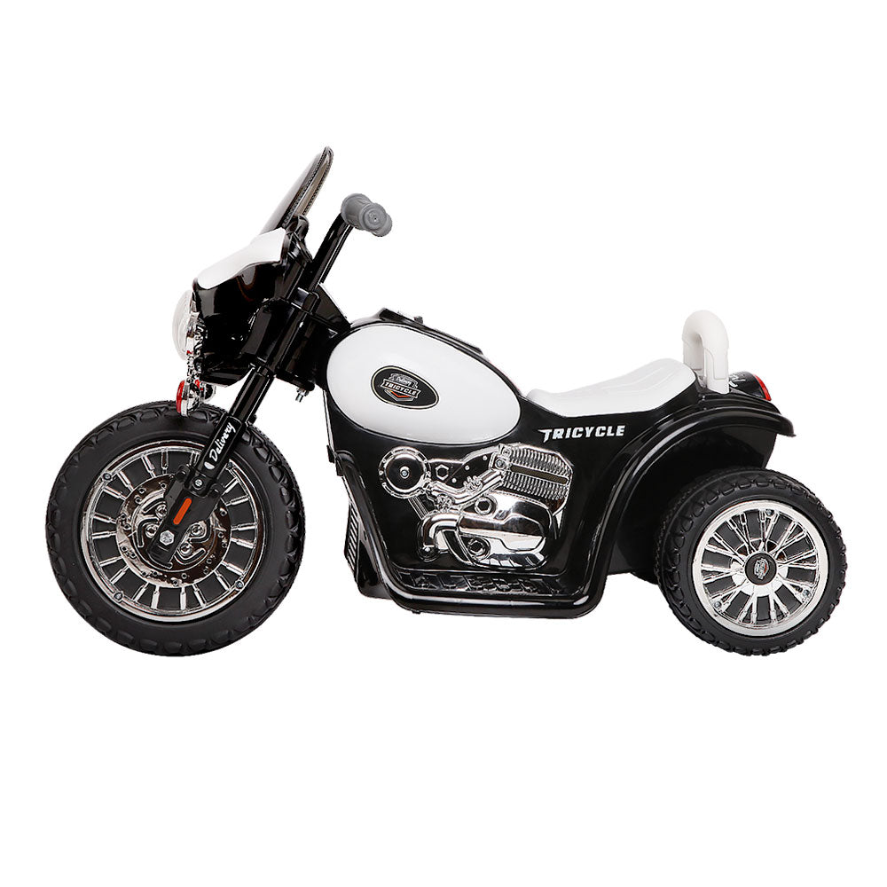 Rigo Kids Ride On Motorbike Motorcycle Toys Black White-Baby & Kids > Ride on Cars, Go-karts & Bikes-PEROZ Accessories
