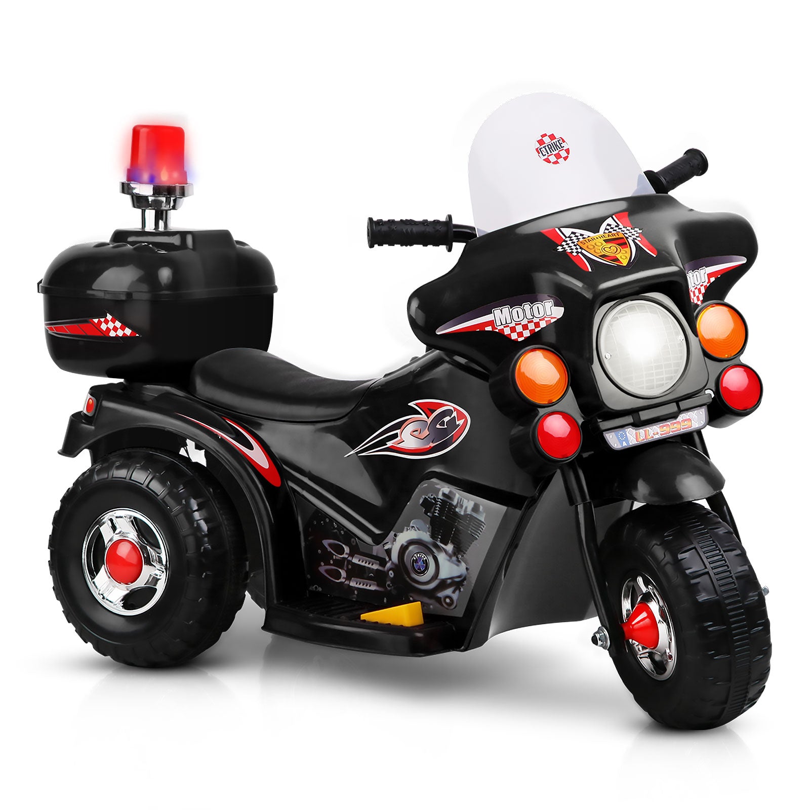 Rigo Kids Ride On Motorbike Motorcycle Car Black-Ride on Toys - Motorbikes-PEROZ Accessories