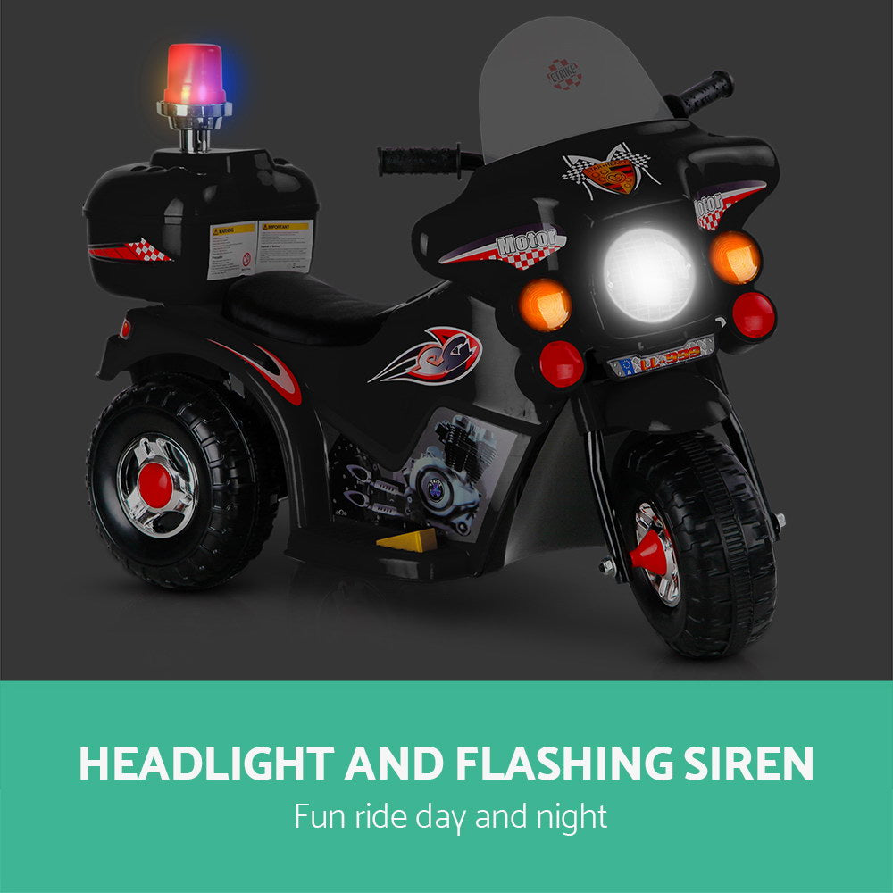 Rigo Kids Ride On Motorbike Motorcycle Car Black-Ride on Toys - Motorbikes-PEROZ Accessories