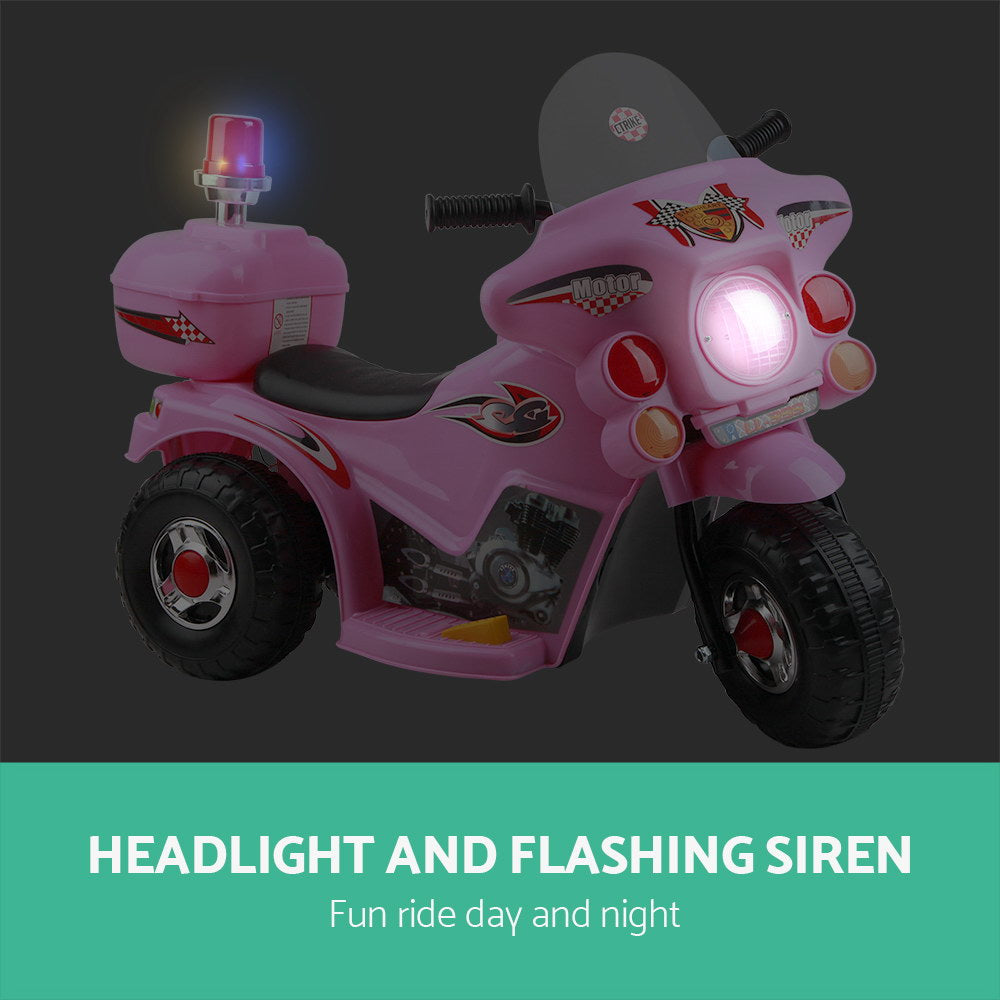 Rigo Kids Ride On Motorbike Motorcycle Car Pink-Ride on Toys - Motorbikes-PEROZ Accessories