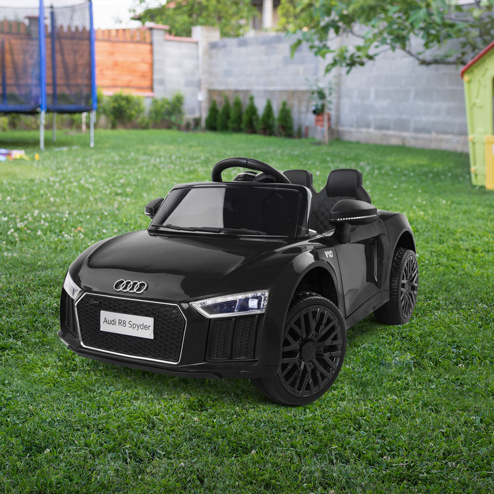 Kids Ride On Car Audi R8 Licensed Sports Electric Toy Cars Black-Baby & Kids > Ride on Cars, Go-karts & Bikes-PEROZ Accessories