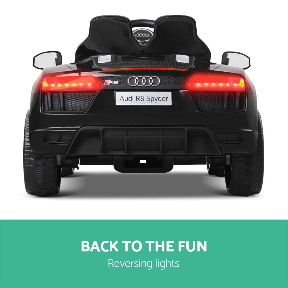 Kids Ride On Car Audi R8 Licensed Sports Electric Toy Cars Black-Baby & Kids > Ride on Cars, Go-karts & Bikes-PEROZ Accessories