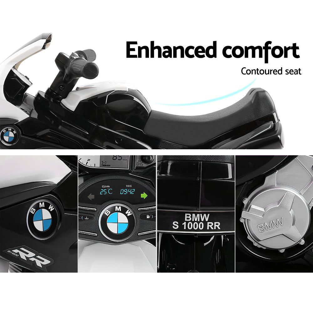 Kids Ride On Motorbike BMW Licensed S1000RR Motorcycle Car Black-Baby & Kids > Ride on Cars, Go-karts & Bikes-PEROZ Accessories