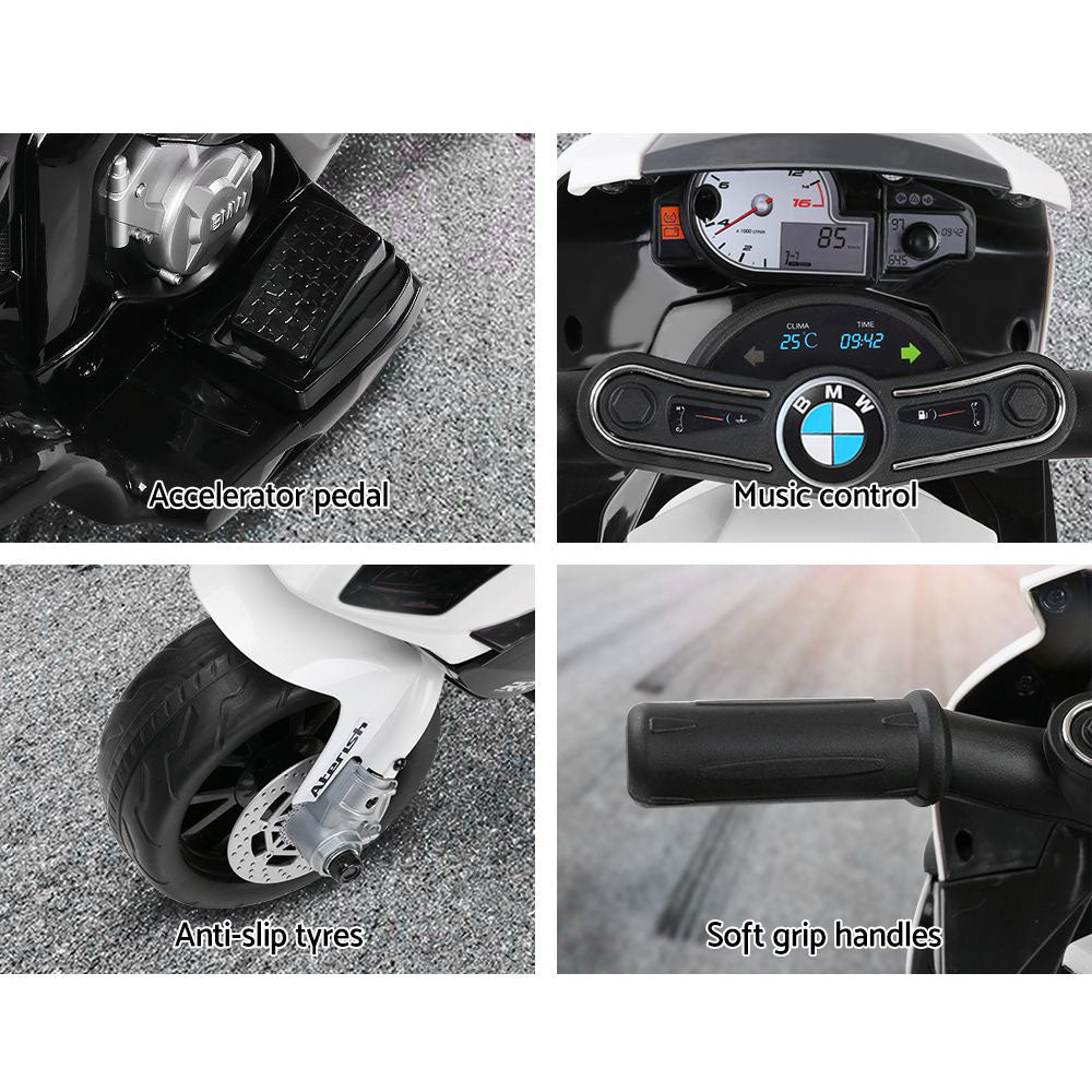 Kids Ride On Motorbike BMW Licensed S1000RR Motorcycle Car Black-Baby & Kids > Ride on Cars, Go-karts & Bikes-PEROZ Accessories