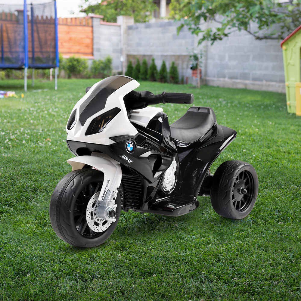 Kids Ride On Motorbike BMW Licensed S1000RR Motorcycle Car Black-Baby & Kids > Ride on Cars, Go-karts & Bikes-PEROZ Accessories