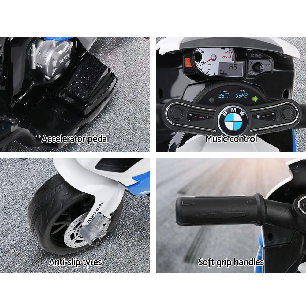 Kids Ride On Motorbike BMW Licensed S1000RR Motorcycle Car Blue-Baby & Kids > Ride on Cars, Go-karts & Bikes-PEROZ Accessories