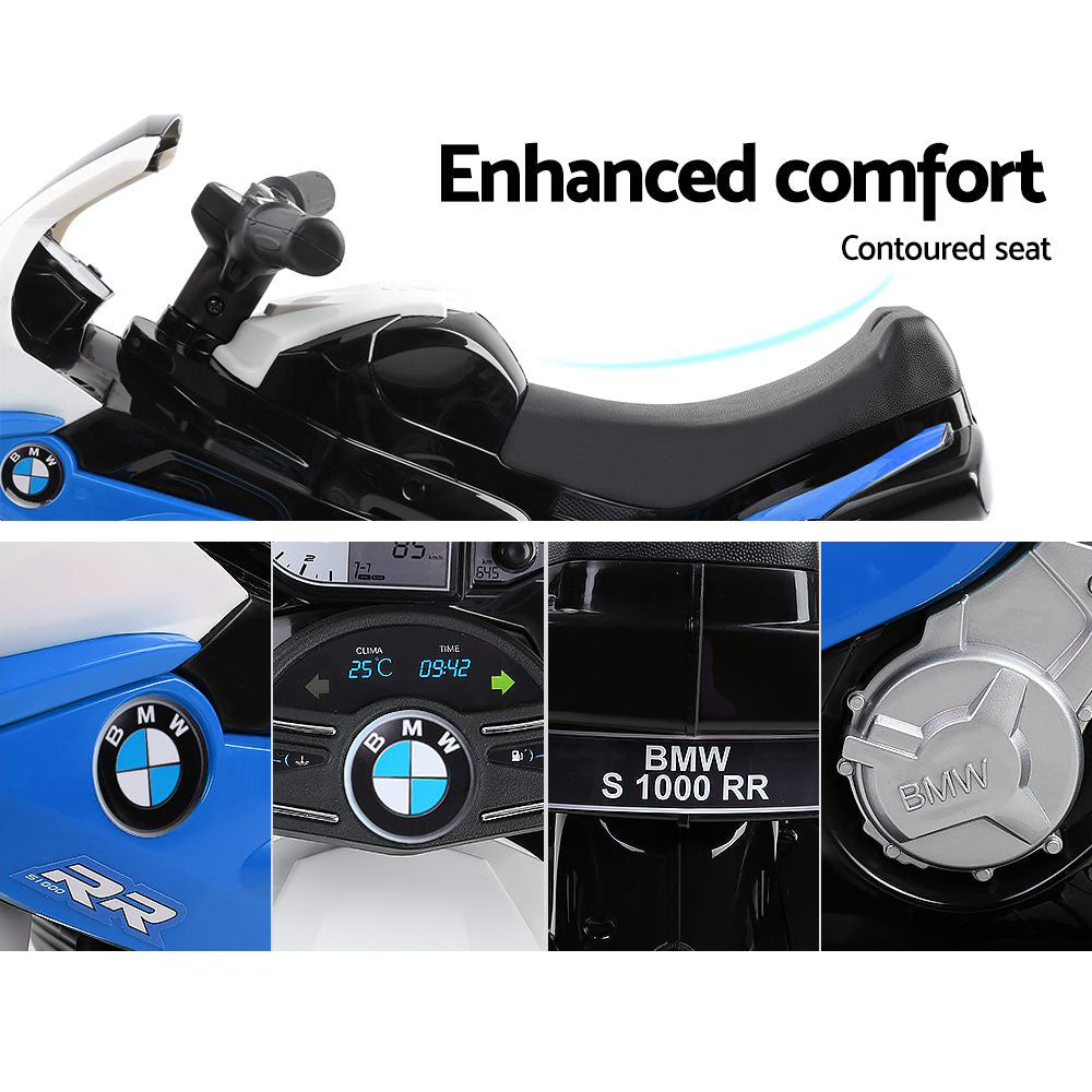 Kids Ride On Motorbike BMW Licensed S1000RR Motorcycle Car Blue-Baby & Kids > Ride on Cars, Go-karts & Bikes-PEROZ Accessories
