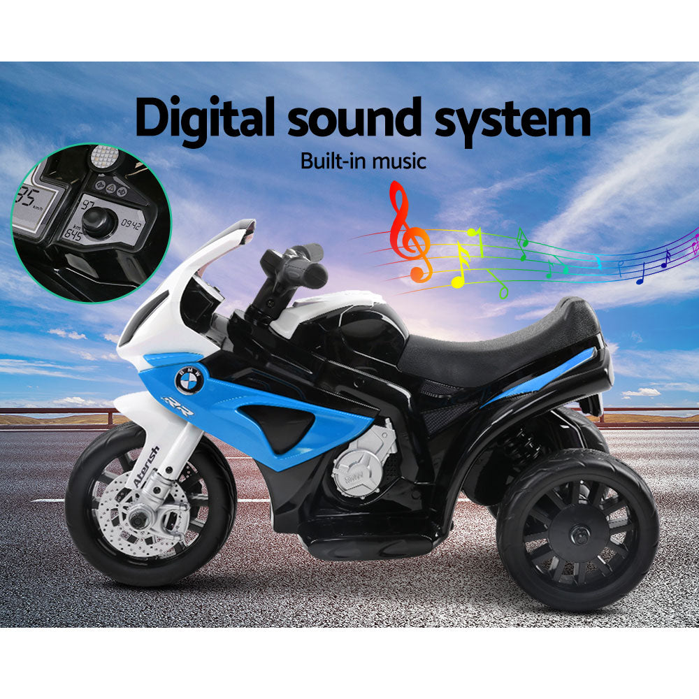 Kids Ride On Motorbike BMW Licensed S1000RR Motorcycle Car Blue-Baby & Kids > Ride on Cars, Go-karts & Bikes-PEROZ Accessories