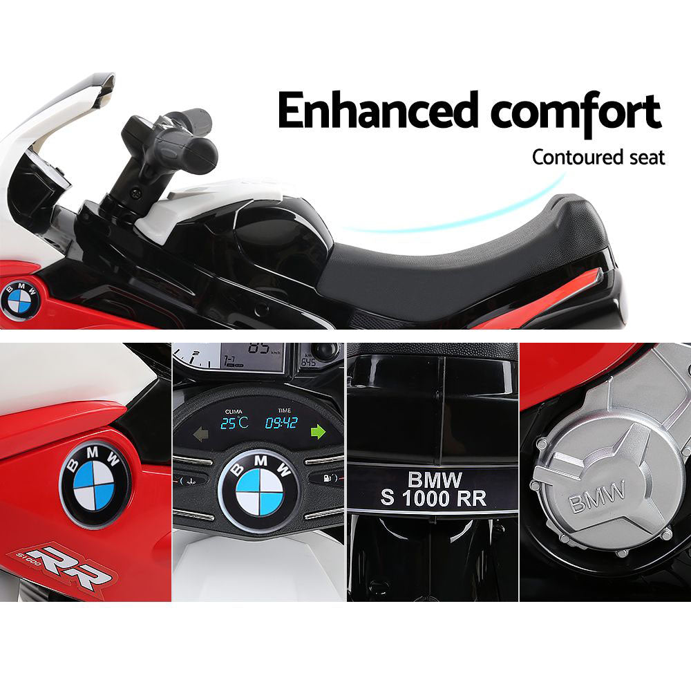 Kids Ride On Motorbike BMW Licensed S1000RR Motorcycle Car Red-Baby & Kids > Ride on Cars, Go-karts & Bikes-PEROZ Accessories