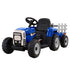 Rigo Ride On Car Tractor Trailer Toy Kids Electric Cars 12V Battery Blue-Baby & Kids > Ride on Cars, Go-karts & Bikes-PEROZ Accessories