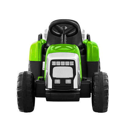 Rigo Ride On Car Tractor Trailer Toy Kids Electric Cars 12V Battery Green-Baby &amp; Kids &gt; Toys-PEROZ Accessories