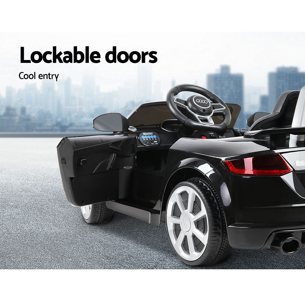 Kids Ride On Car Audi Licensed TT RS Black-Baby & Kids > Ride on Cars, Go-karts & Bikes-PEROZ Accessories
