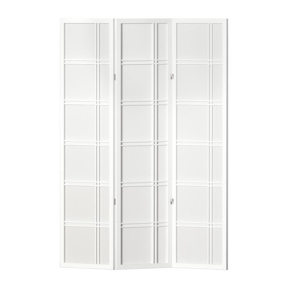 Artiss Room Divider Screen Privacy Wood Dividers Stand 3 Panel Nova White-Furniture > Living Room - Peroz Australia - Image - 1