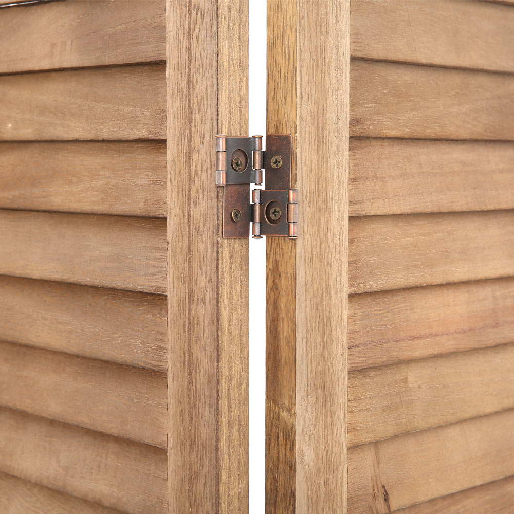 Artiss Room Divider Privacy Screen Foldable Partition Stand 4 Panel Brown-Furniture > Living Room - Peroz Australia - Image - 6