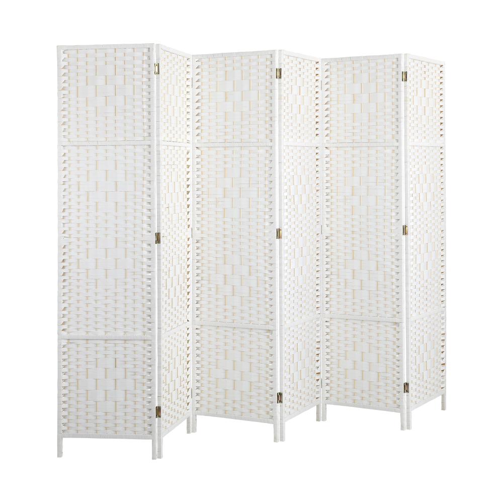 Oikiture 6 Panel Room Divider Privacy Screen White-Room Divider-PEROZ Accessories