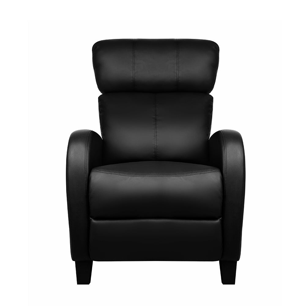 Artiss PU Leather Reclining Armchair - Black-Furniture > Living Room - Peroz Australia - Image - 3