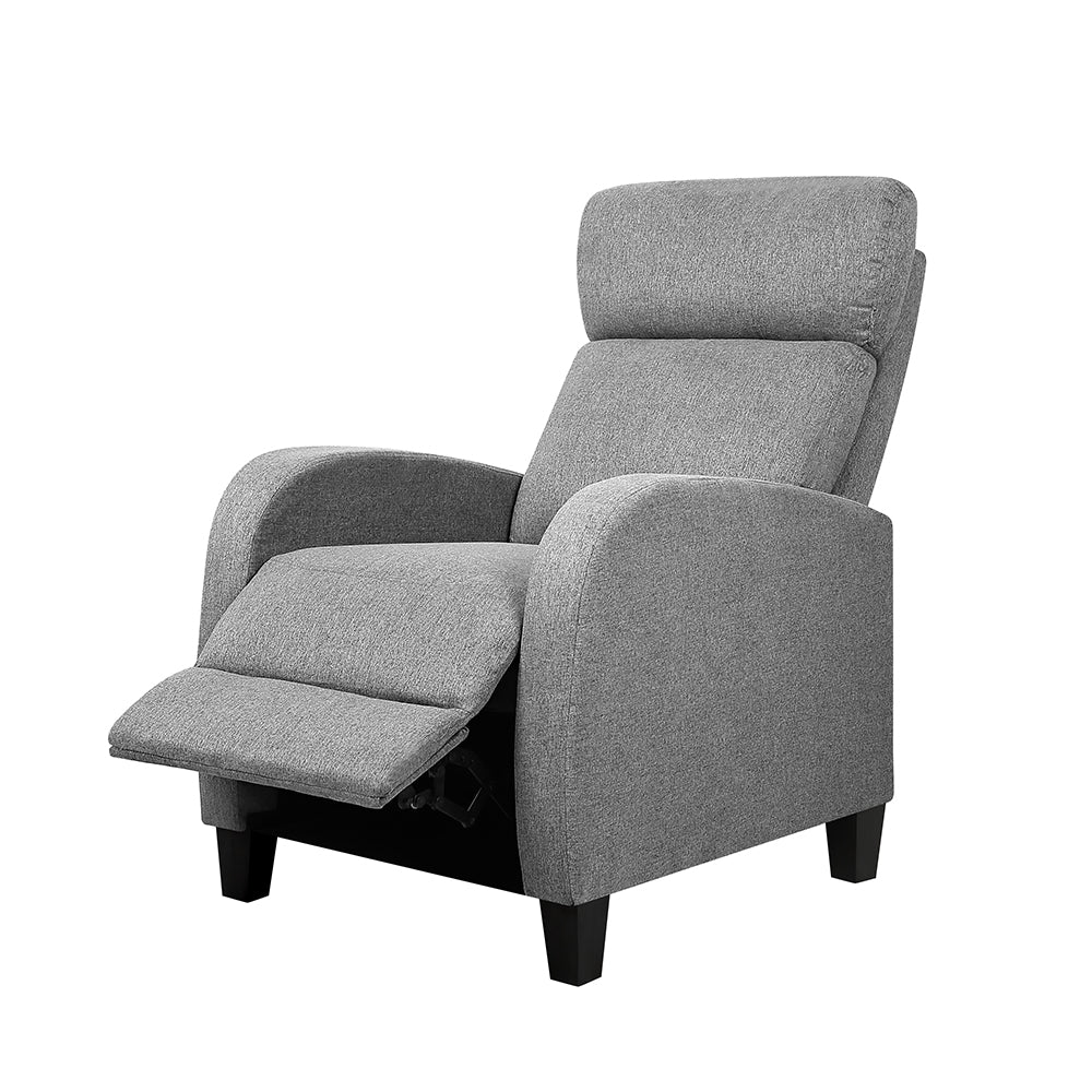 Artiss Fabric Reclining Armchair - Grey-Furniture > Living Room - Peroz Australia - Image - 2