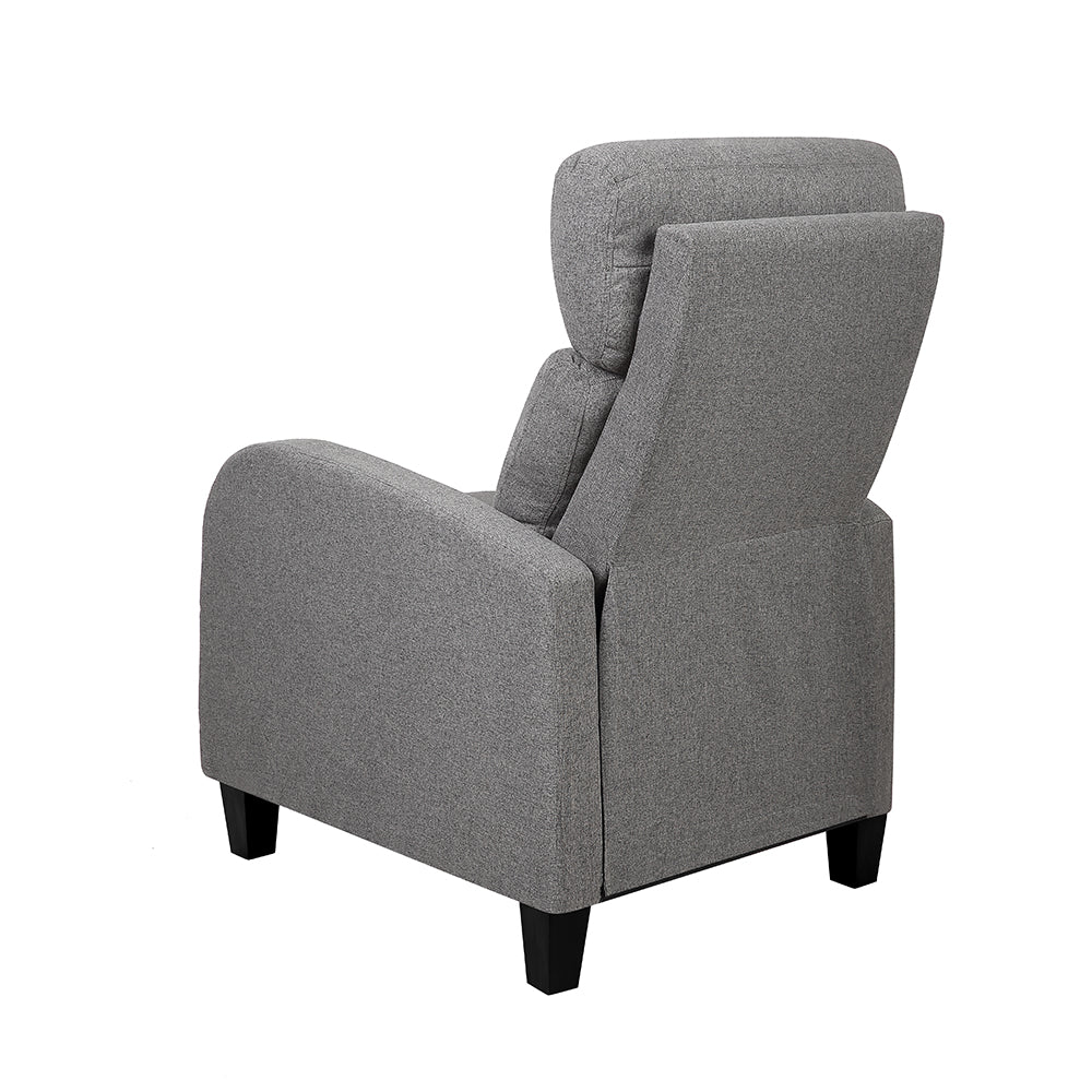 Artiss Fabric Reclining Armchair - Grey-Furniture > Living Room - Peroz Australia - Image - 3
