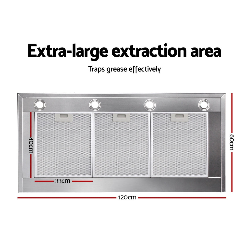 Devanti 1200mm Commercial BBQ Rangehood - Silver-Appliances > Kitchen Appliances-PEROZ Accessories