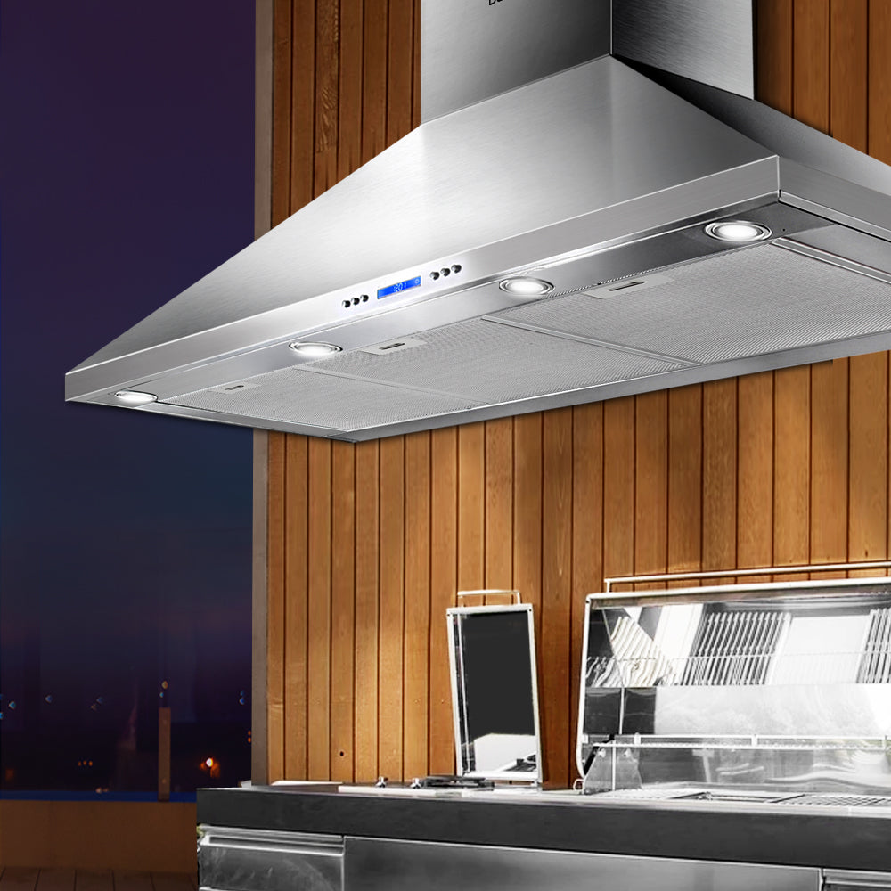 Devanti 1200mm Commercial BBQ Rangehood - Silver-Appliances > Kitchen Appliances-PEROZ Accessories